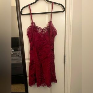 Victoria’s Secret burgundy babydoll.